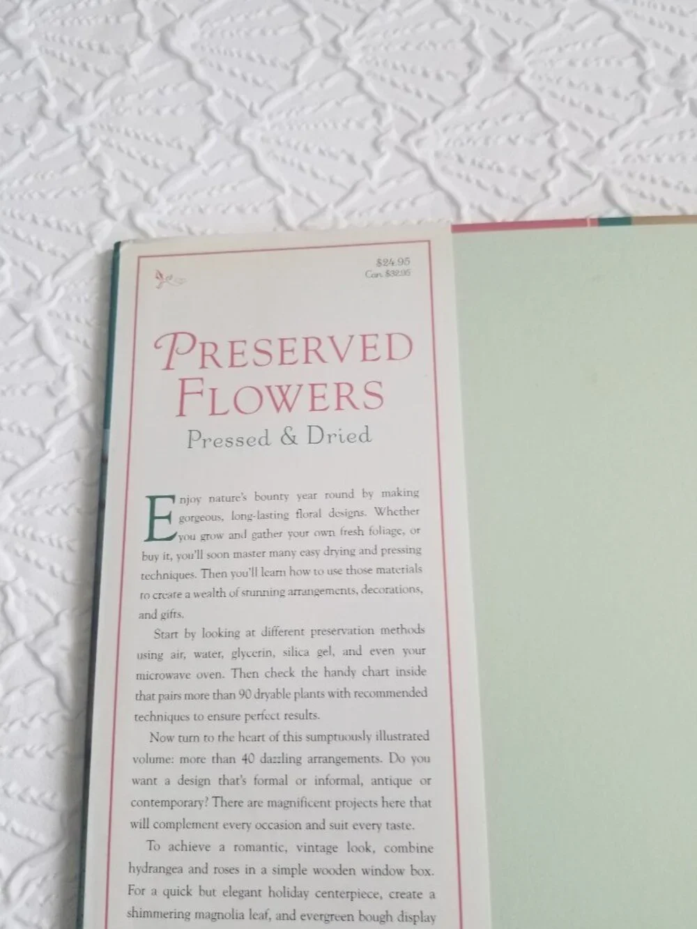 Preserved Flowers Pressed and Dried Hardcover